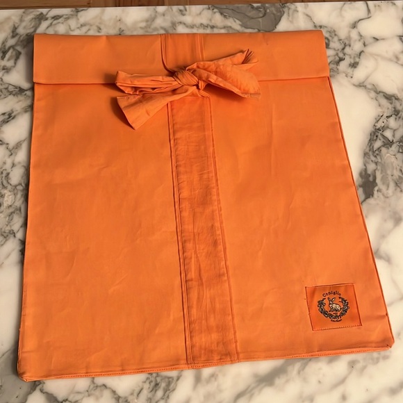 Coniglio Palm Beach Signature Orange Packing Bag with Bow - Picture 8 of 8